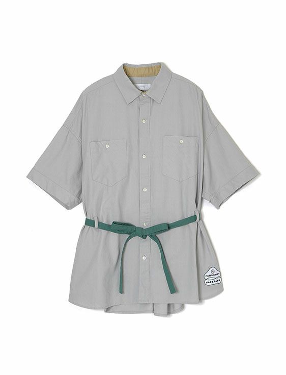 FACETASM/ファセッタズム/ FACETASM x Nicolai Bergmann BELTED SHIRT/GRAY/グレー