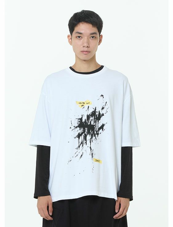 SHOOP/シュープ/ WHO ARE YOU? Oversized T-shirt/WHITE/ホワイト