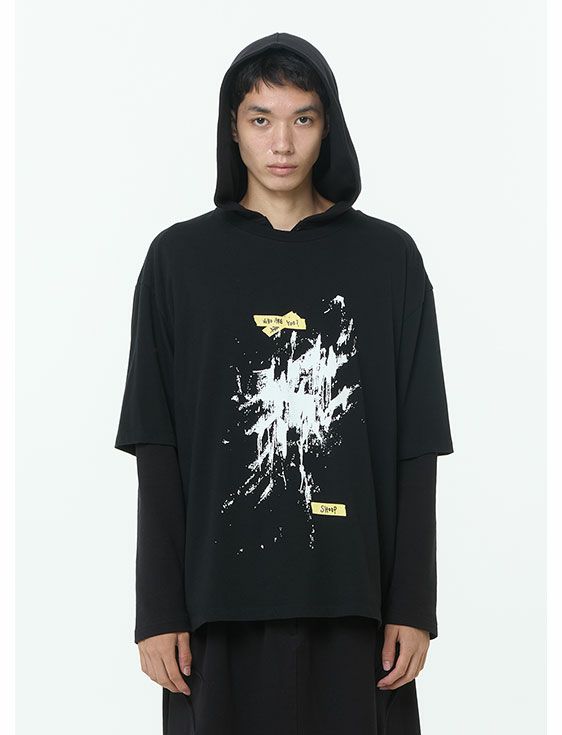 SHOOP/シュープ/WHO ARE YOU? Oversized T-shirt/BLACK/ブラック