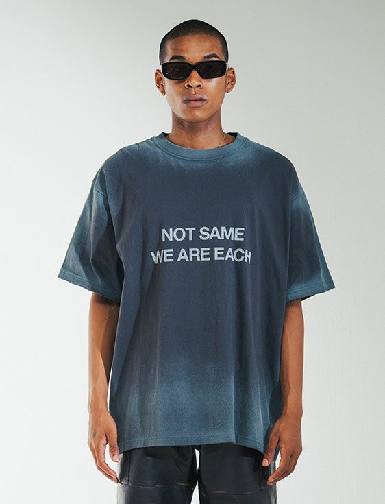 KARNELY/カーネリー/EDGE SPRAY DYE S/S TEE/CHARCOAL/チャコール