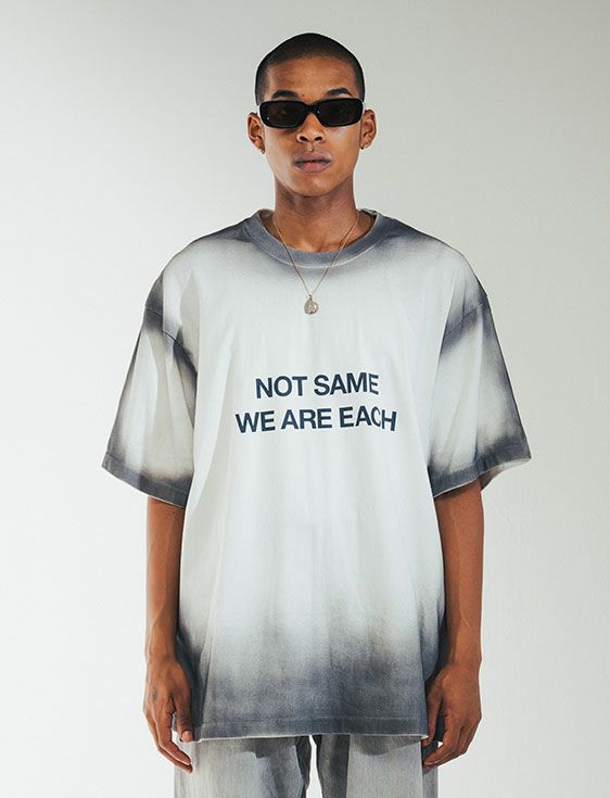 KARNELY/カーネリー/ EDGE SPRAY DYE S/S TEE/WHITE/ホワイト