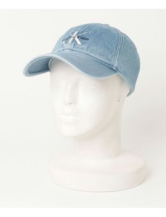 CalvinKlein/カルバンクライン/MONOLOGO EMBROIDERY DENIM BASEBALL CAP/DENIM/デニム