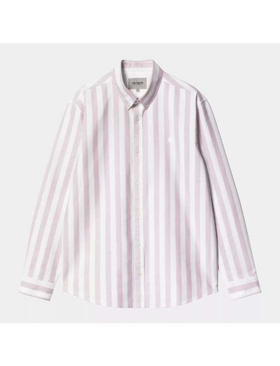 Carhartt WIP/カーハート　ダブリューアイピー/L/S DILLION SHIRT DillionStripe, Hortensia/White