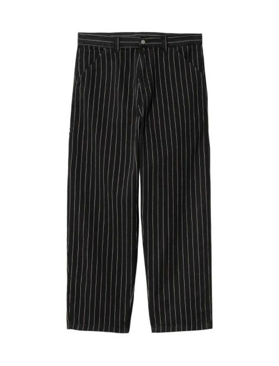 Carhartt WIP/カーハート　ダブリューアイピー/OG SINGLE KNEE PANT SeatonStripe, Black/Wax rinsed/ブラック