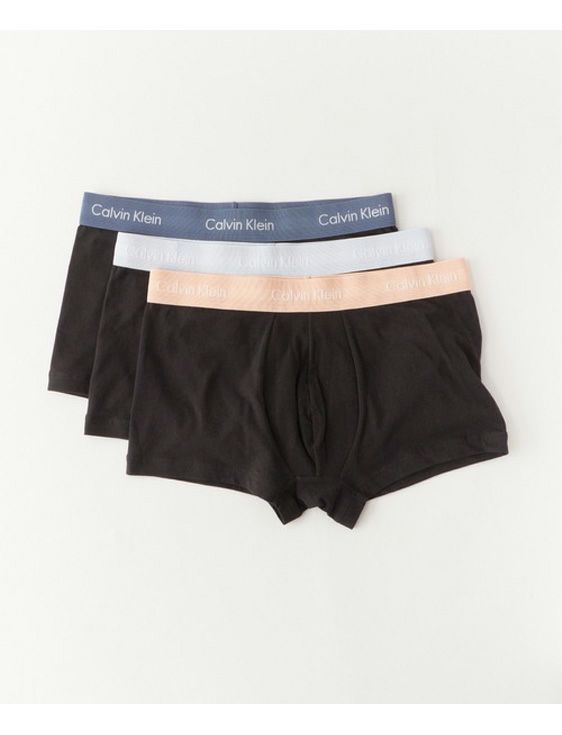 CalvinKlein/カルバンクライン/COTTON STRETCH LOW RISE TRUNK 3PK/BLACK/ブラック