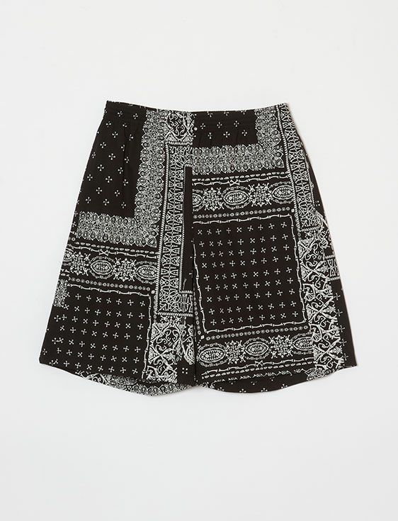 BUENA VISTA/ブエナビスタ/髑髏 bandana shorts/BLACK/ブラック