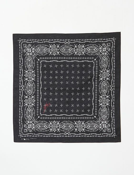 BUENA VISTA/ブエナビスタ/【横尾忠則 × BUENA VISTA】髑髏 BANDANA N/BLACK/ブラック
