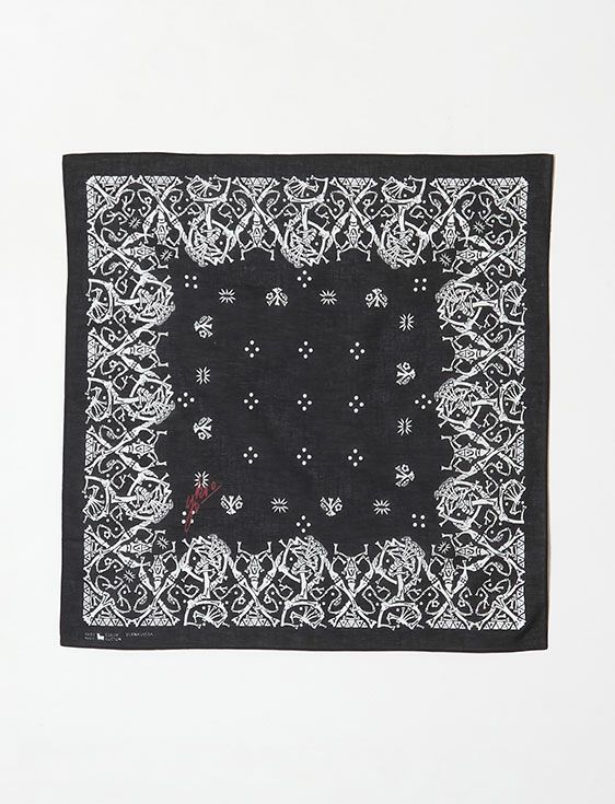 BUENA VISTA/ブエナビスタ/【横尾忠則 × BUENA VISTA】髑髏 BANDANA S/BLACK/ブラック