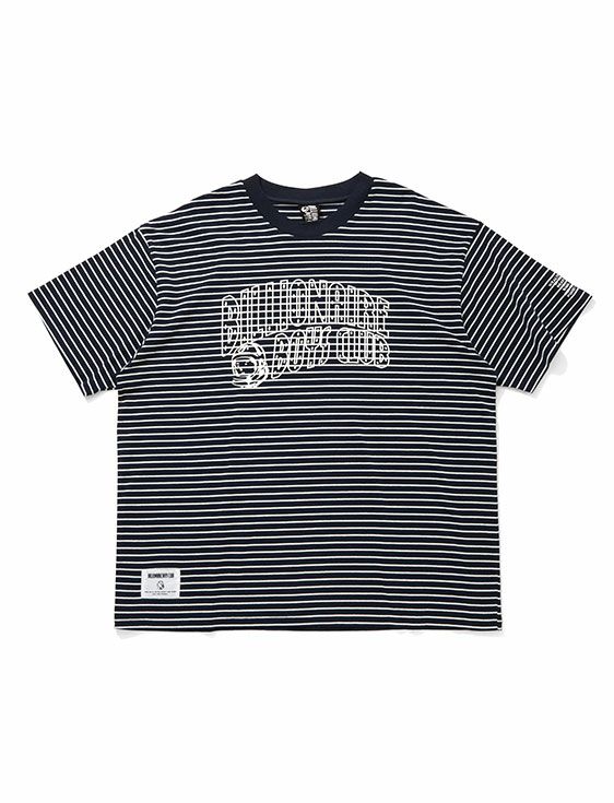 BILLIONAIRE BOYS CLUB/ビリオネア・ボーイズ・クラブ/BORDER SS T-SHIRT/NAVY/ネイビー