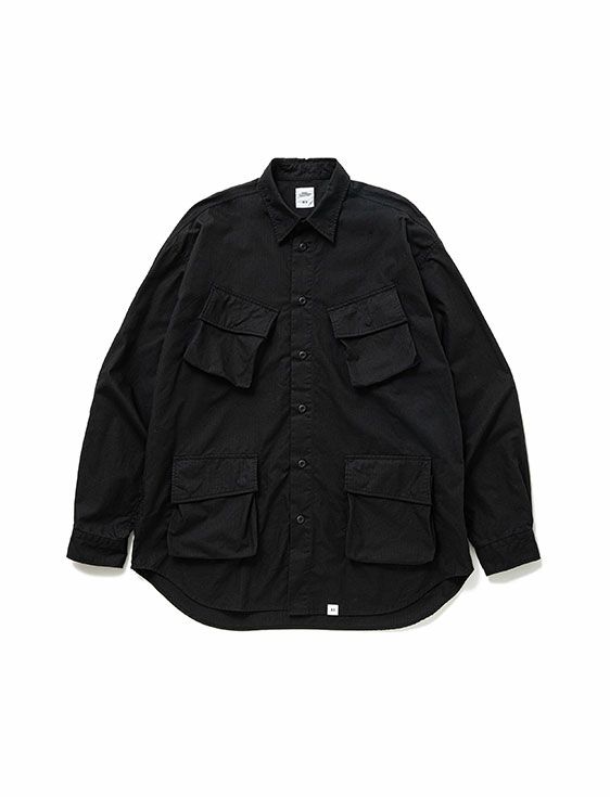 BEDWIN & THE HEARTBREAKERS/ベドウィンアンドザハートブレイカーズ/L/S BIG JUNGLE SHIRT KOVE/BLACK/ブラック