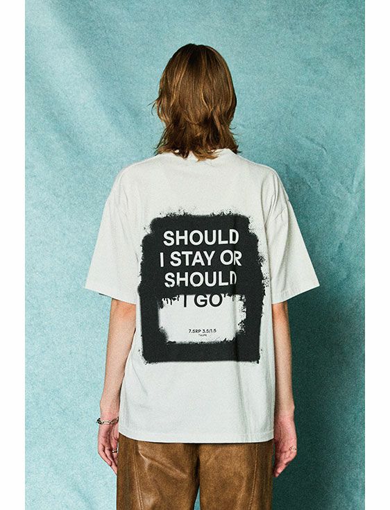 TAUPE/トープ/ANGEL COMES PIGMENT TEE/WHITE/ホワイト