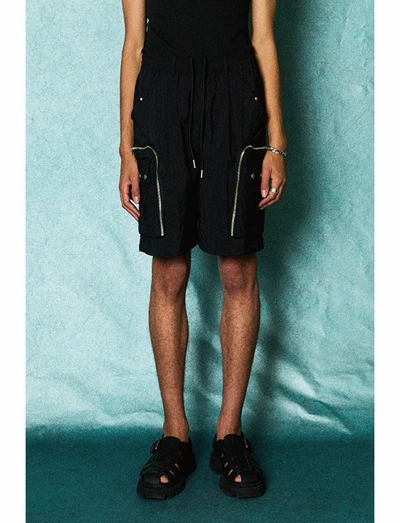 TAUPE/トープ/MULTI POCKET ACTIVE SHORT PANTS/BLACK/ブラック