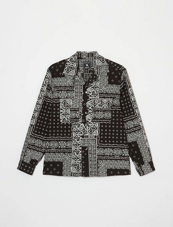 BUENA VISTA/ブエナビスタ/【横尾忠則 × BUENA VISTA】髑髏 bandana L/S shirts/BLACK/ブラック