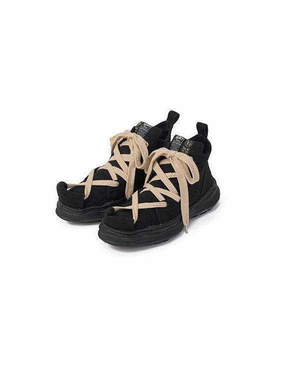 beauty beast/ビューティービースト/ROLL-TONGUE STAINING SHOES Maison MIHARA YASUHIRO MIDCUT/BLACK/ブラック