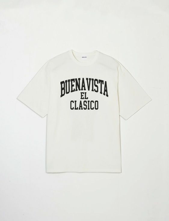 BUENA VISTA/ブエナビスタ/BV college logo tee/WHITE/ホワイト