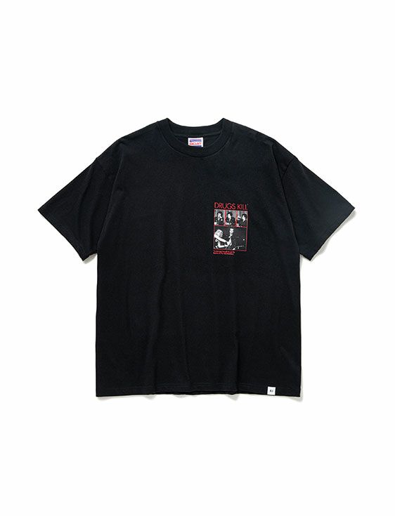BEDWIN & THE HEARTBREAKERS/ベドウィンアンドザハートブレイカーズ/S/S PRINTED TEE A.COX/BLACK/ブラック