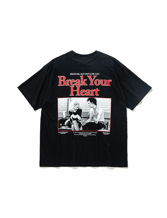 BEDWIN & THE HEARTBREAKERS/ベドウィンアンドザハートブレイカーズ/S/S PRINTED TEE A.COX/BLACK/ブラック