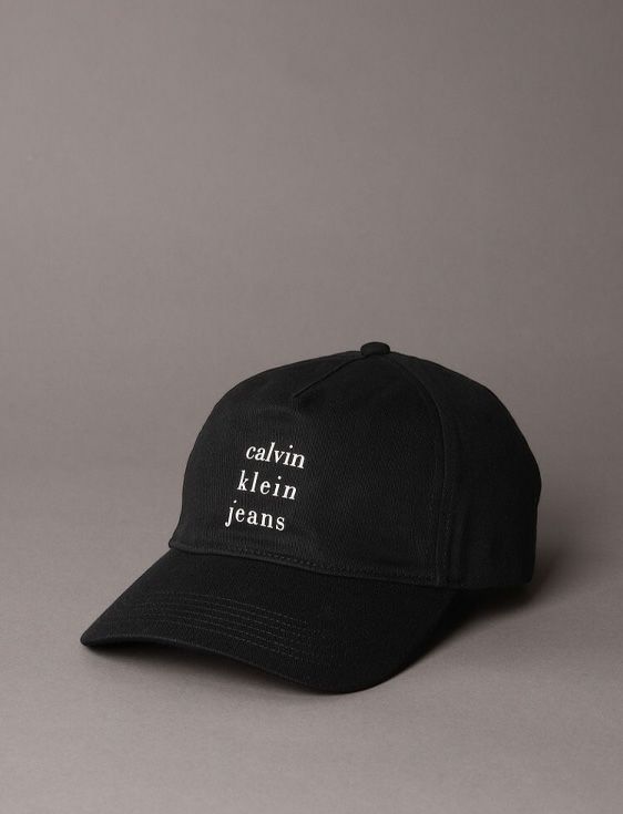 CalvinKlein/カルバンクライン/Logo Graphic Print Baseball Cap/BLACK/ブラック