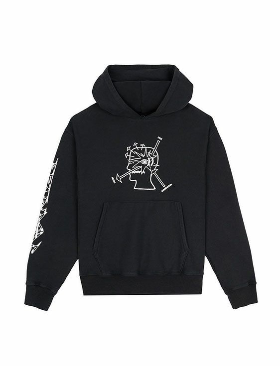 BRAINDEAD/ブレインデッド/NEURO FREE ASSOCIATION HOODIE/BLACK/ブラック