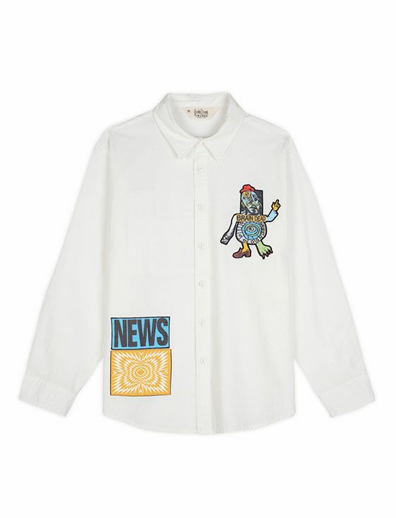 BRAINDEAD/ブレインデッド/TRUTH NOW SEERSUCKER SHIRT/WHITE/ホワイト