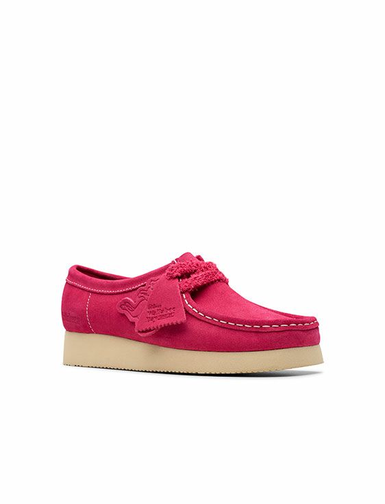 美品 Clarks　クラークス　ピンク　スエード　ワラビー Clarks/クラークス/Wallabee. Bright Pink Suede/PINK/ピンク