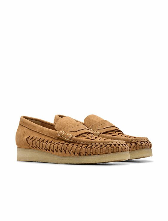 Clarks/クラークス/WBLoaferWeave. Tan Suede/TAN/タン
