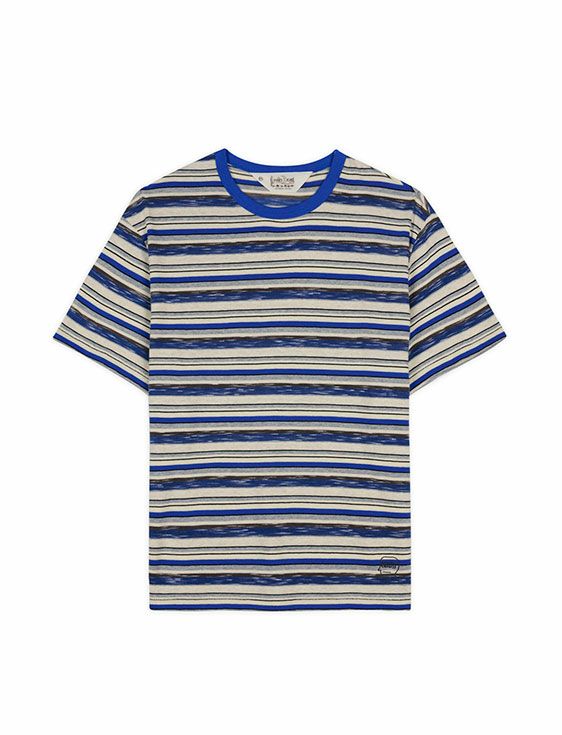 BRAINDEAD/ブレインデッド/TONI STRIPE T-SHIRT/BLUE/ブルー
