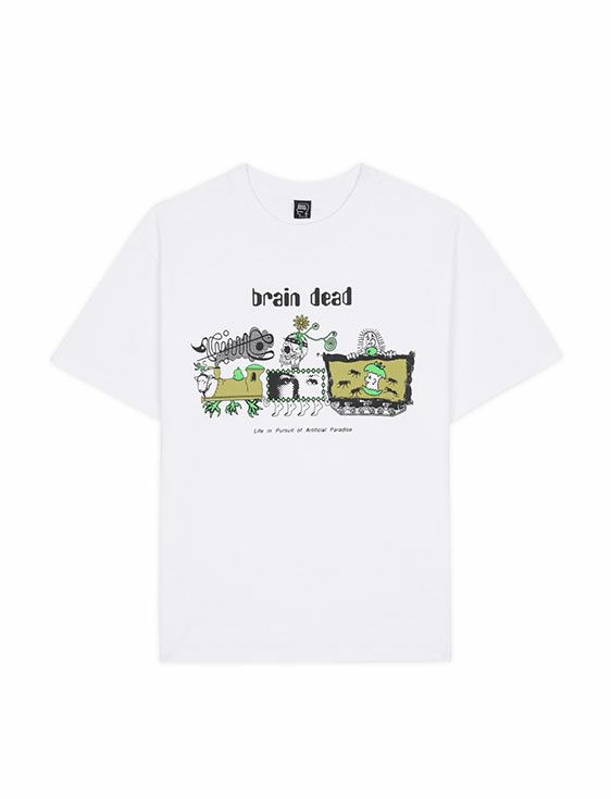 BRAINDEAD/ブレインデッド/ARTIFICIAL PARADISE T-SHIRT/WHITE/ホワイト