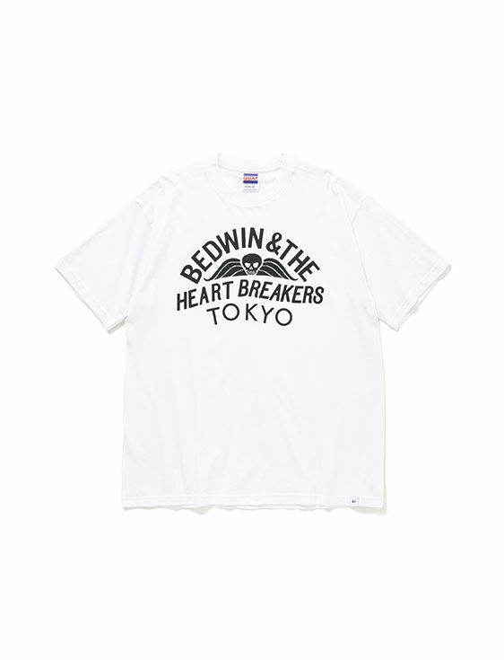 BEDWIN & THE HEARTBREAKERS/ベドウィン/S/S PRINTED TEE FONDA/WHITE/ホワイト