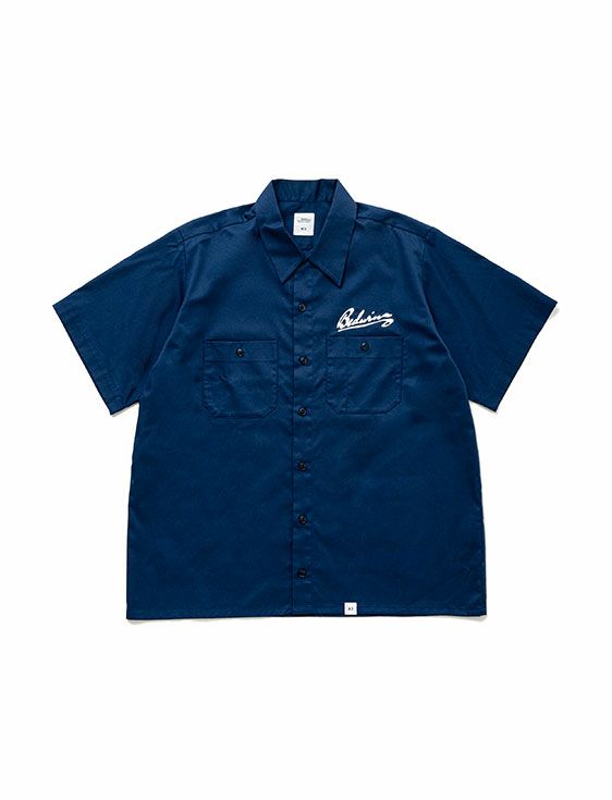 BEDWIN & THE HEARTBREAKERS/ベドウィンアンドザハートブレイカーズ/S/S MECHANIC SHIRT "DIESEL"/NAVY/ネイビー
