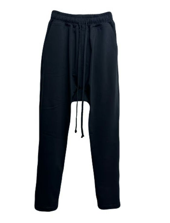 INDEPICT/インデピクト/COTTON JERSEY PUSHER TROUSERS/BLACK/ブラック