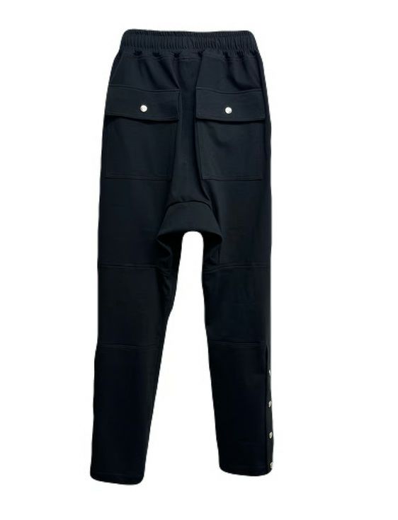 INDEPICT/インデピクト/COTTON JERSEY PUSHER TROUSERS/BLACK/ブラック