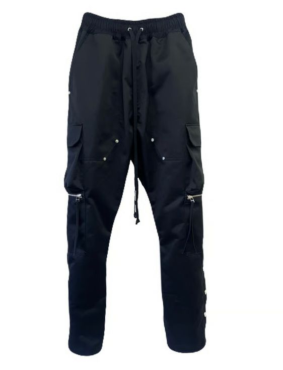 INDEPICT/インディピクト/HIGH RISE CARGO TROUSER/BLACK/ブラック