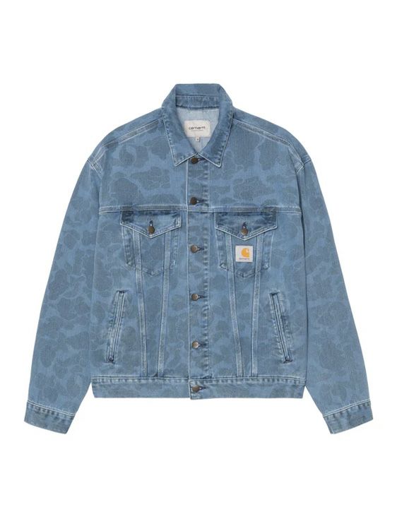 Carhartt WIP/カーハート　ダブリューアイピー/DUCK HELSTON JACKET Camo Duck Blue bleached/INDIGO/インディゴ