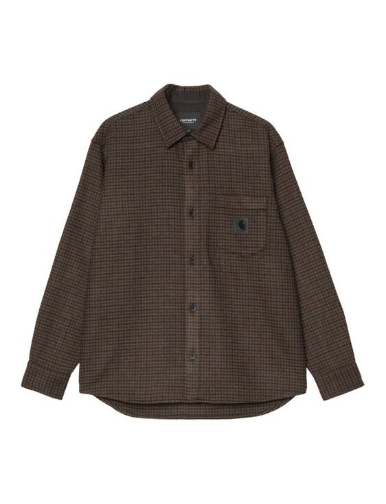 Carhartt WIP/カーハートダブリューアイピー/L/S LOWIS SHIRT Lowis Houndstooth,Vitola Heather/BROWN/ブラウン