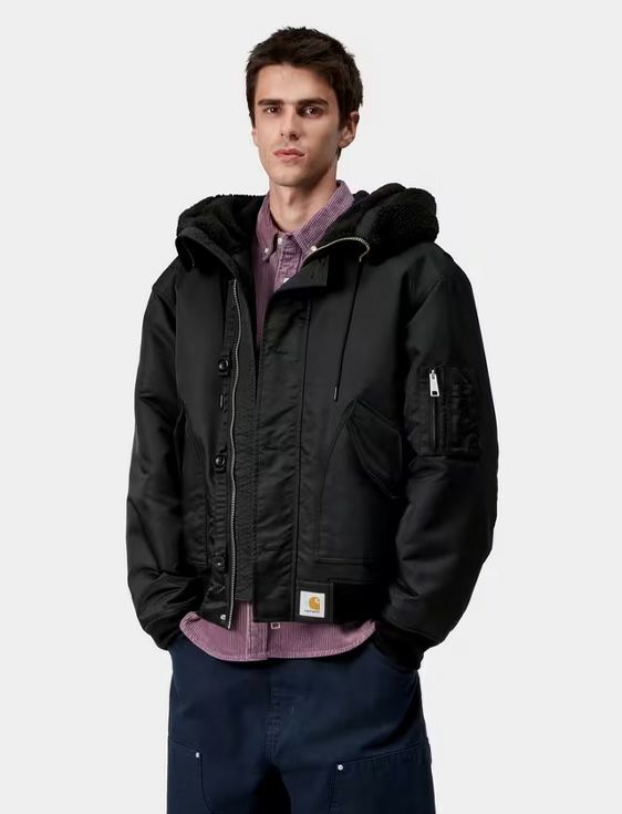 HOODED OLTERA BOMBER Black/Black【only XL size】 | WATERMELONHEAD