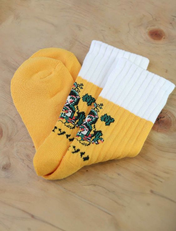 KARYU/カリュウ/KARYU × BILLY BUDDUSKY SOCKS YELLOW/WHITE/YELLOW/イエロー